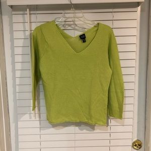 Eileen Fisher medium Italian Yarn V-neck Shirt